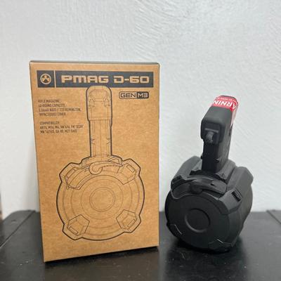 Lot 314: Magpul PMAG D-60 Gen M3 Drum Magazine – 5.56 NATO / .223 Rem (60 Rounds)