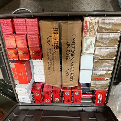 Lot 325: Bulk 5.45x39mm Ammunition Lot – 115 Boxes, Mixed Brands (2,800+ Rounds Total) Large bulk lo