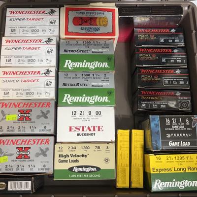 Lot 328: Mixed 12 & 16 Gauge Shotgun Ammunition Lot – Winchester, Remington & Federal (6 Boxes, Part