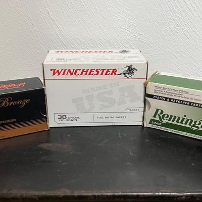 Lot 322: .38 Special Ammunition Lot – 200 Rounds (Winchester, PMC, Remington)
