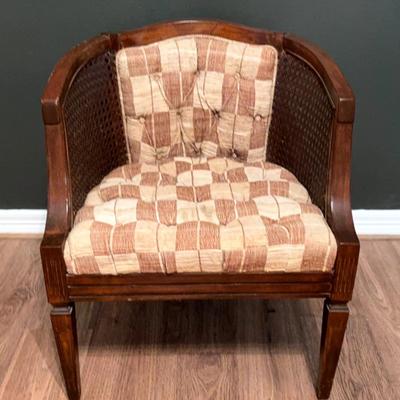 Wood And Cane Side Chair -B