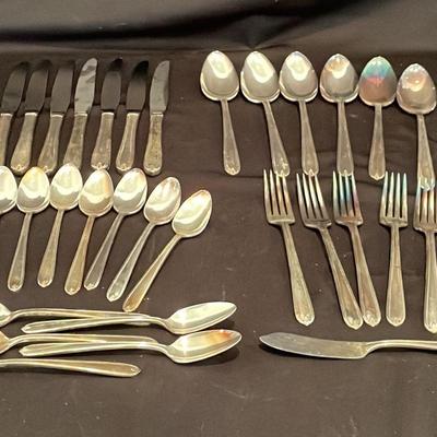 Set Of Stainless Steel, Plated Silverware