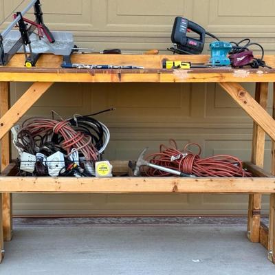 Sturdy Work Bench And Tools
