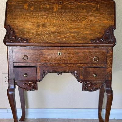 Drop Front Secretary Desk Or Record Cabinet 