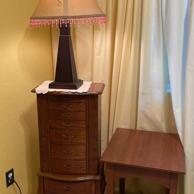 Jewelry Cabinet And Side Table 