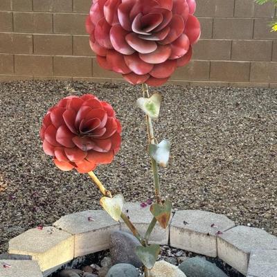 Tall Welded Flower Outdoor Display 
