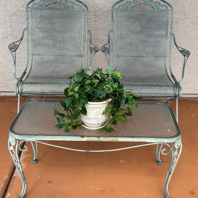 Relaxing Together Outside Chairs & Table 