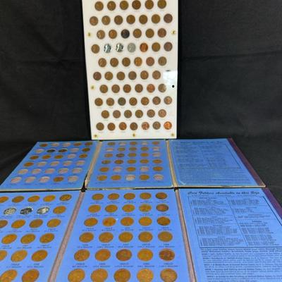 Lincoln Wheat Cent Collections, 1934-58 Set, 2 Incomplete 1941-63 Sets
