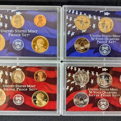 4 Silver, Clad U.S. Mint Proof Sets - 2003 (2 each)