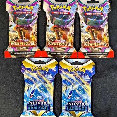 Sealed/New Pokemon Paldea & Silver Tempest Card Packs