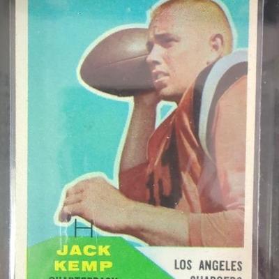 1960 Jack Kemp "Los Angeles Chargers" Rookie NFL Trading Card (Fleer)