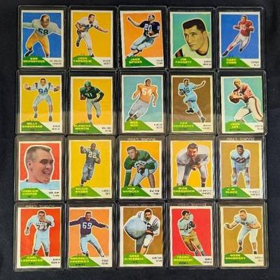 20 1960 Fleer Football Cards