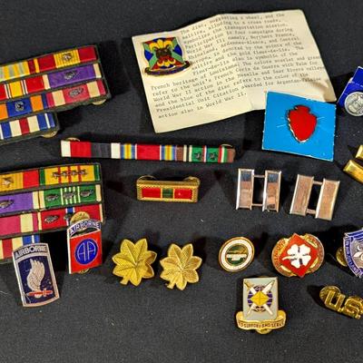 Military Pins & Ribbons & Rank & Bars