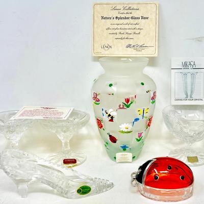 (6) Crystal Décor by Lenox, Gorham, Mikasa and Godinger