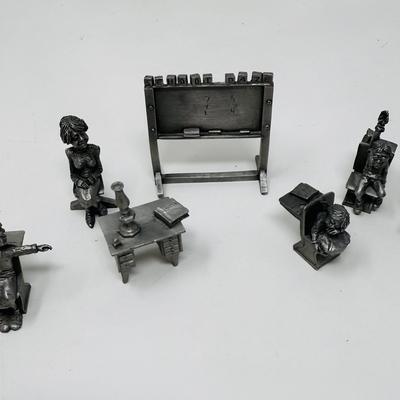 (7) Rawcliffe Pewter School Daze Set by Artist Boyd Perry
