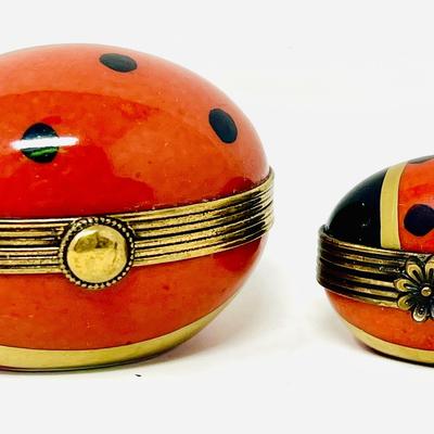 (4) Vintage Limoges Hand Painted Porcelain and Halcyon Trinket Box