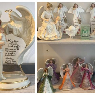 Bradford Exchange & Thomas Kinkade Angel Figurine Collection