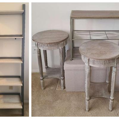 Rustic Ladder Shelf, Accent Tables, Shoe Rack & Storage Chest