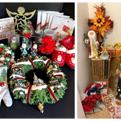 Holiday Décor Collection Featuring Thomas Kinkade Porcelain Wreath