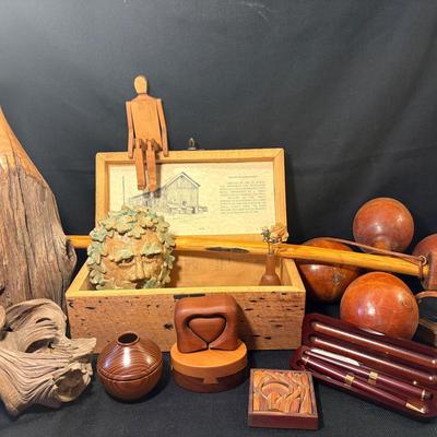 Collection Of Items Made Of Wood