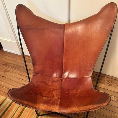MCM Leather Butterfly Chair