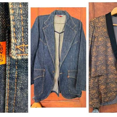 Vintage Levi's Denim Jacket & Brocade Tuxedo Jacket