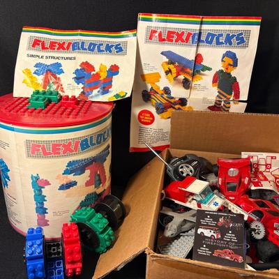 Bucket Of Flexi-Blocks & LEGOS