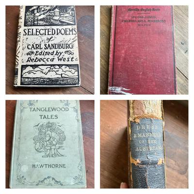6 Antique Books Carl Sandburg & More