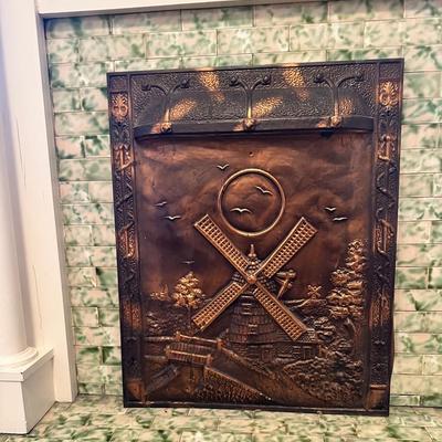 Vintage Copper Fireplace Screen/cover