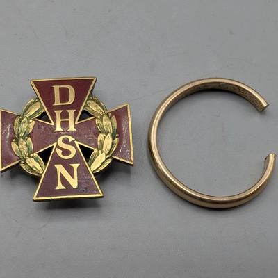 14K Gold Ring And 10K Gold Pin