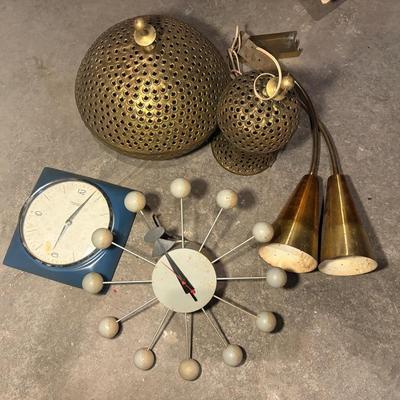 Vintage George Nelson Howard Miller Ball Clock + MCM Lighting and More
