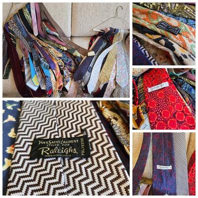 Vintage Men's Ties; Christian Dior, Yves Saint Laurent 