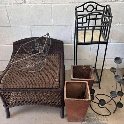 Outdoor Décor Collection – Wicker, Iron & Ceramic Accents