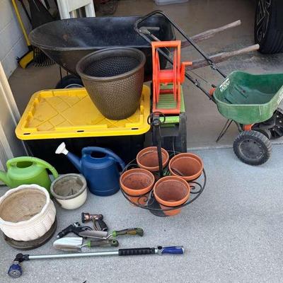 Garden & Lawn Care Collection Featuring Truper Wheelbarrow & Scotts Turf Builder Spreader