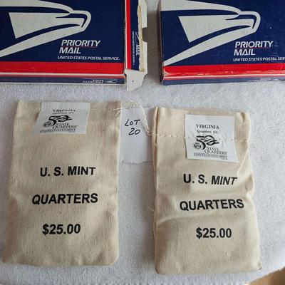 Two Bags US Mint Quarters