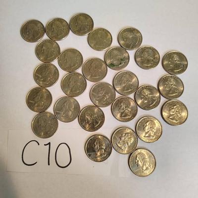 Lot Of 27 Washington Quarters