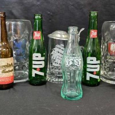 Ct554 vintage beer steins and bottles