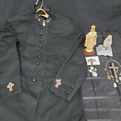 Ct571 vintage wool knights templar coat and more