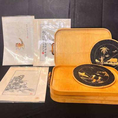 Ct453 vintage chinese ink painting and more