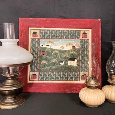 Ct587 vintage oil lamps