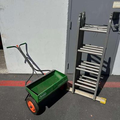 Ct455 keller all in one all purpose ladder and scott s seed spreader