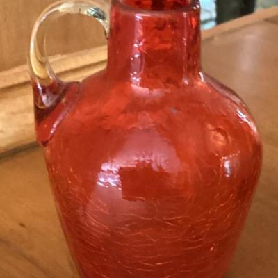 Sale Photo Thumbnail #212: Vintage Whitefriars red glass jug