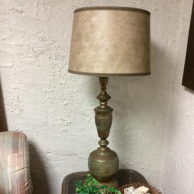 Sale Photo Thumbnail #180: Mid century bronzed brass lamp