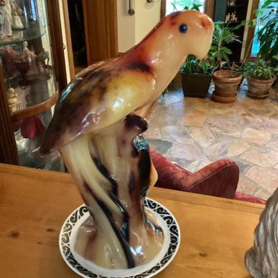 Sale Photo Thumbnail #211: Vintage waxed bird figurine