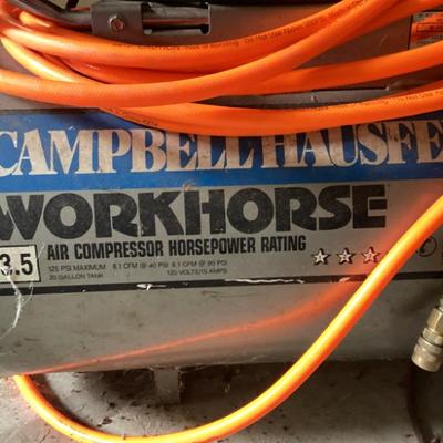 Sale Photo Thumbnail #99: Campbell Hausfeld workhorse 3 5 hp air compressor
