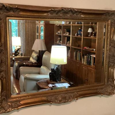 Sale Photo Thumbnail #159: Gold framed mirror