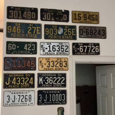 Sale Photo Thumbnail #21: Vintage Georgia peach state license plates