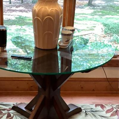 Sale Photo Thumbnail #286: Round glass top table
