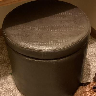 Sale Photo Thumbnail #268: Brown round ottoman