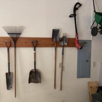 Sale Photo Thumbnail #98: Yard tools rakes shovels etc